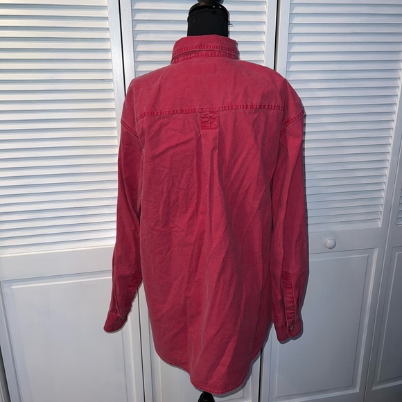 Vintage Men’s LL Bean Classic Button Down Shirt Red Size Large - Picture 3 of 10